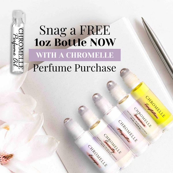 Perfume Samples Canada Free 1oz Bottle with Perfume Purchase! Chromelle